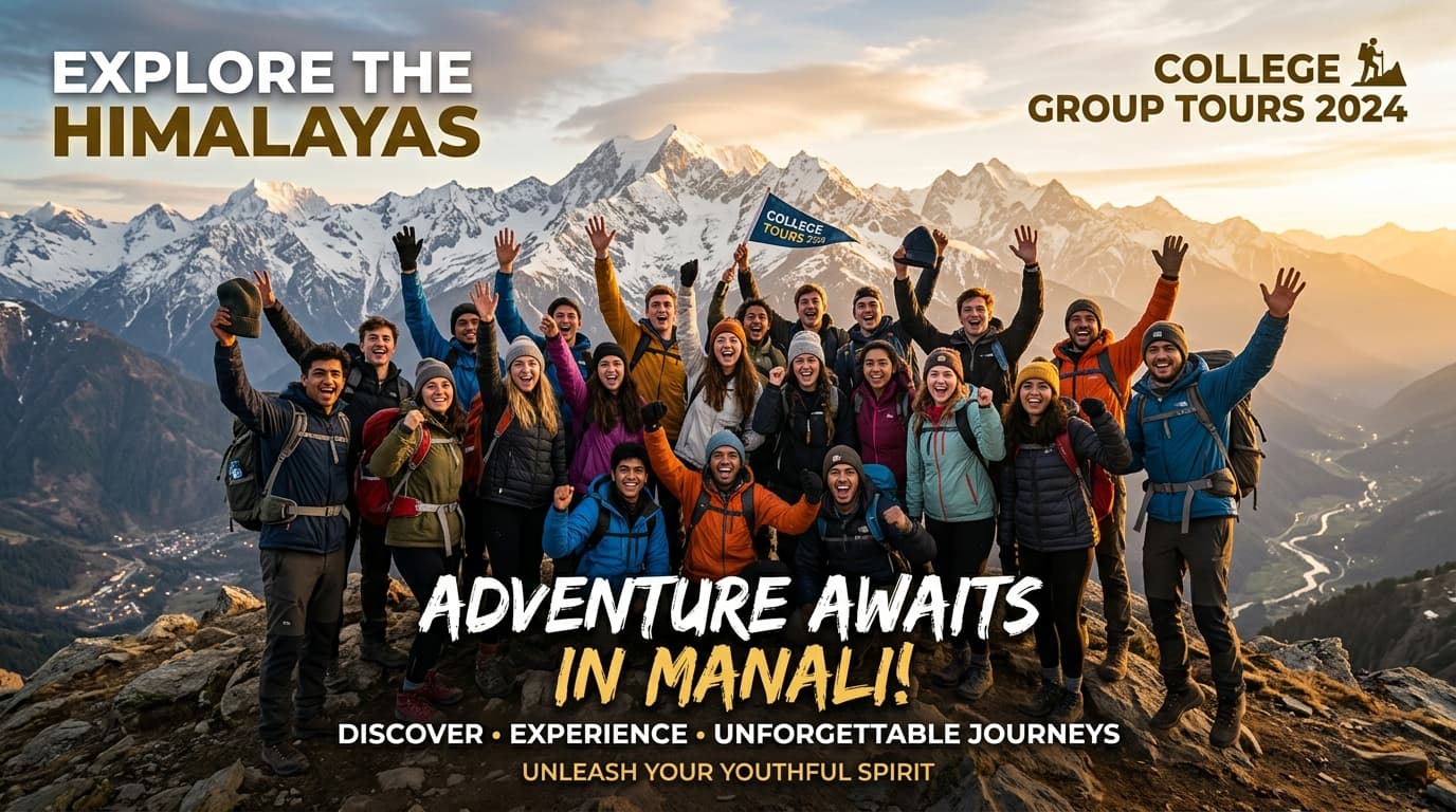 College students celebrating on a mountain peak during a Me Trip Holidays college group tour
